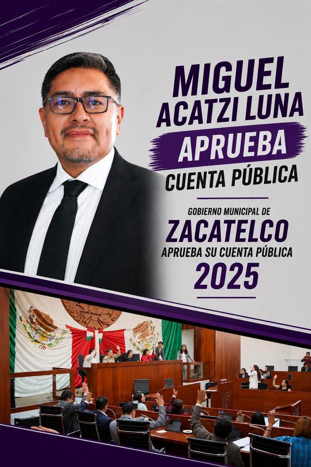 Congreso del Estado aprueba la Cuenta Pública 2025 de Zacatelco